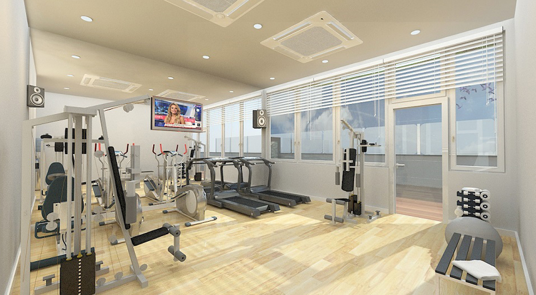 cad-drawing.com-Fitness Room - 3D Visual
