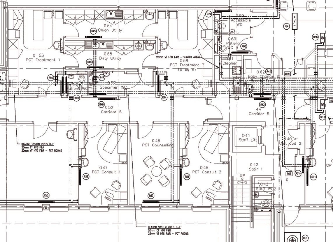 Heating Pipework Drawing