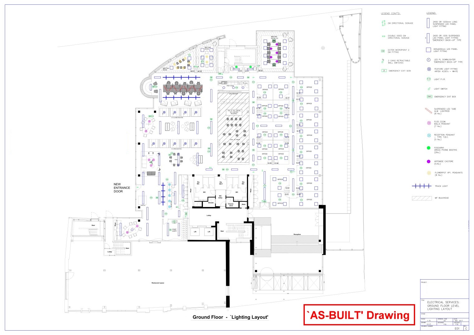 As Built Drawing - Lighting