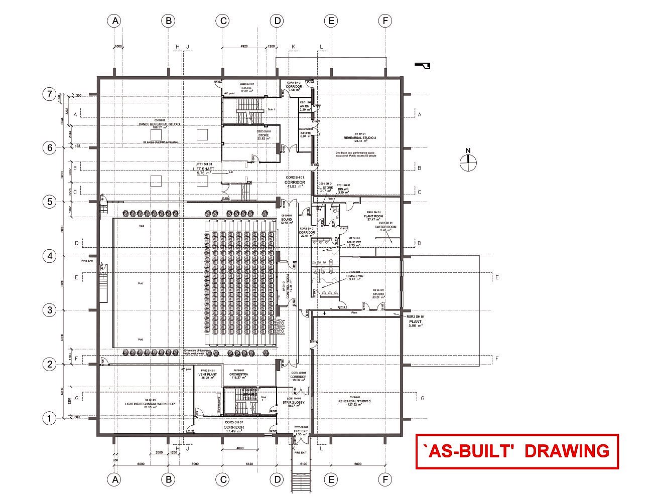 Office Plan 002 - `As-Built' Drawing