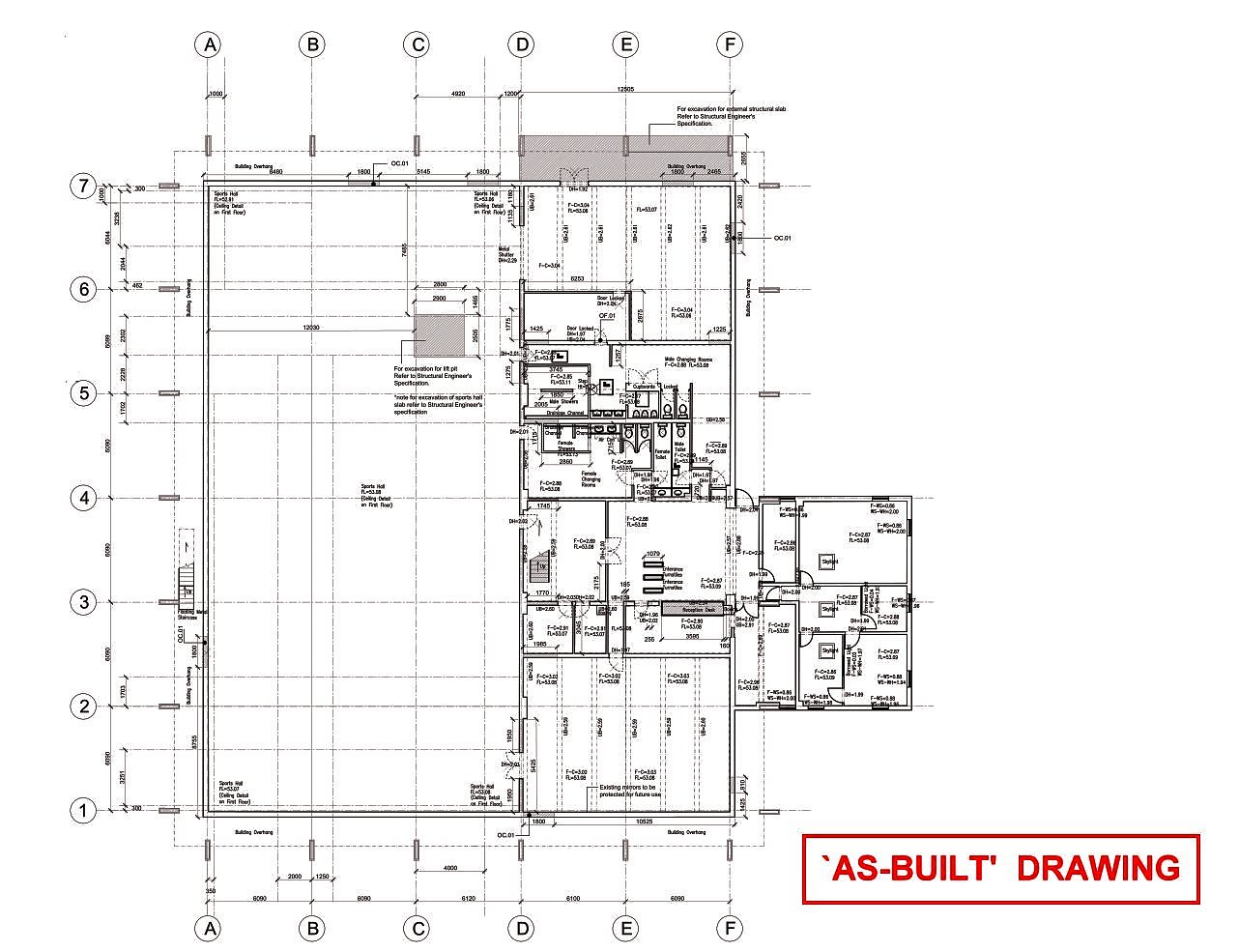 Office Plans -`As-Built' Drawings
