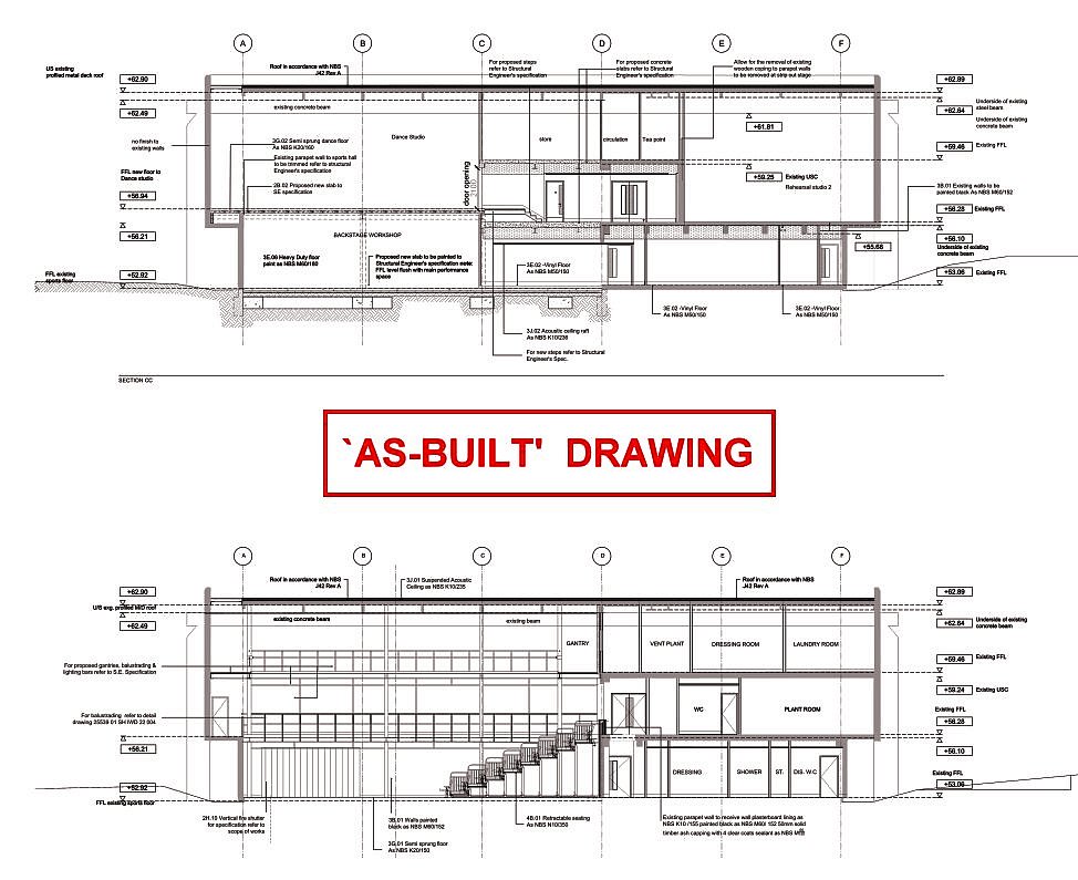 Office Section - `As-Built' Drawing