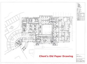 Client's Original M01 - Paper Drawing - Ground Floor mechanical services layout . . .